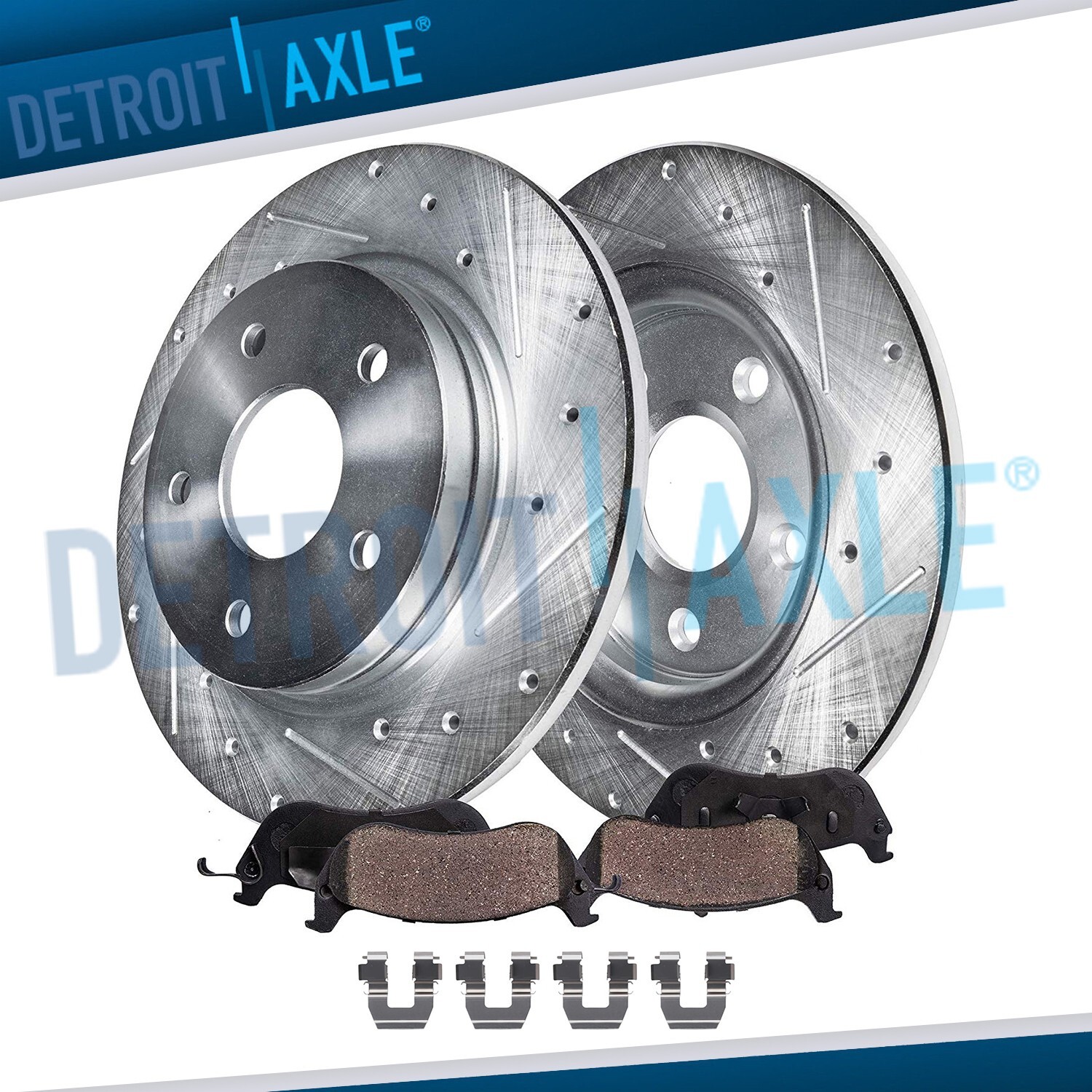 REAR Drilled Rotors Ceramic Pads Kit for Regal Impala Monte Carlo Alero Intrigue