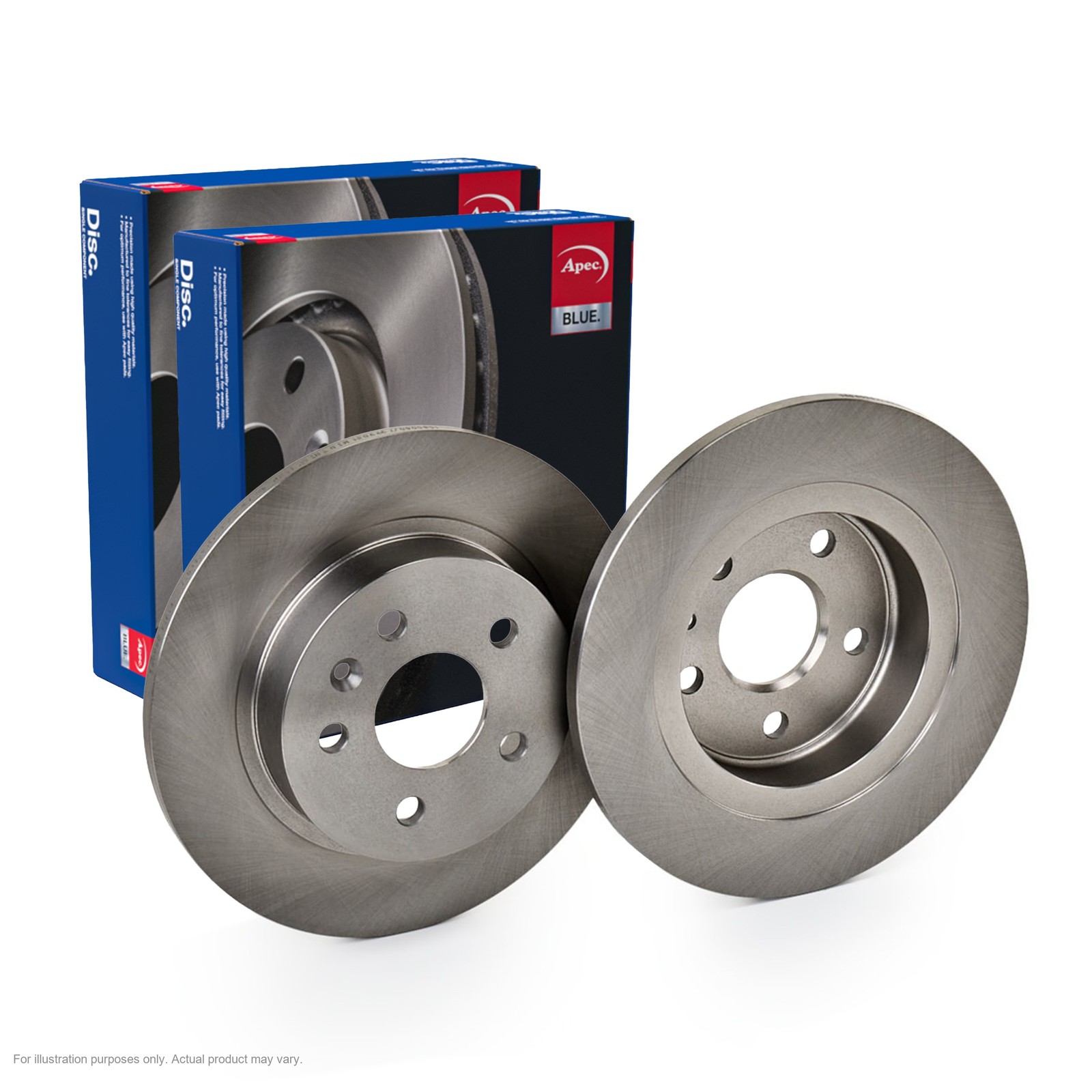 2x APEC Rear Brake Discs For OPEL ASTRA J Saloon 1.6 (69) 2012-18 SDK6283