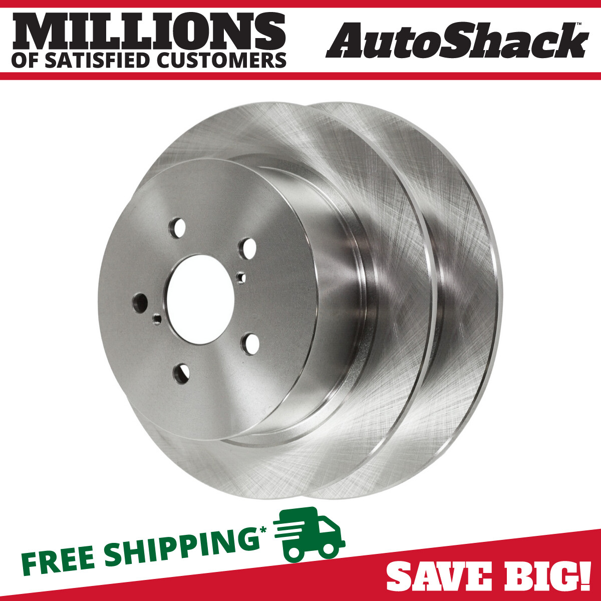 Rear Brake Rotors Pair 2 for 2005-2008 2009 Subaru Outback Legacy 2.5L 3.0L