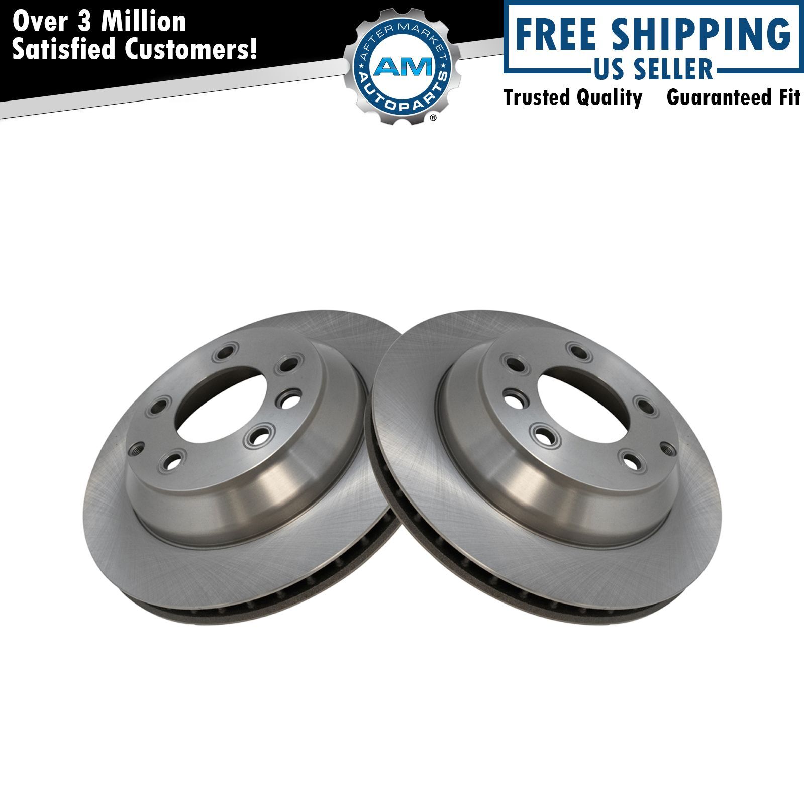 Brake Rotor Rear Pair Set LH RH for Audi Q7 Porsche Cayenne VW Touareg