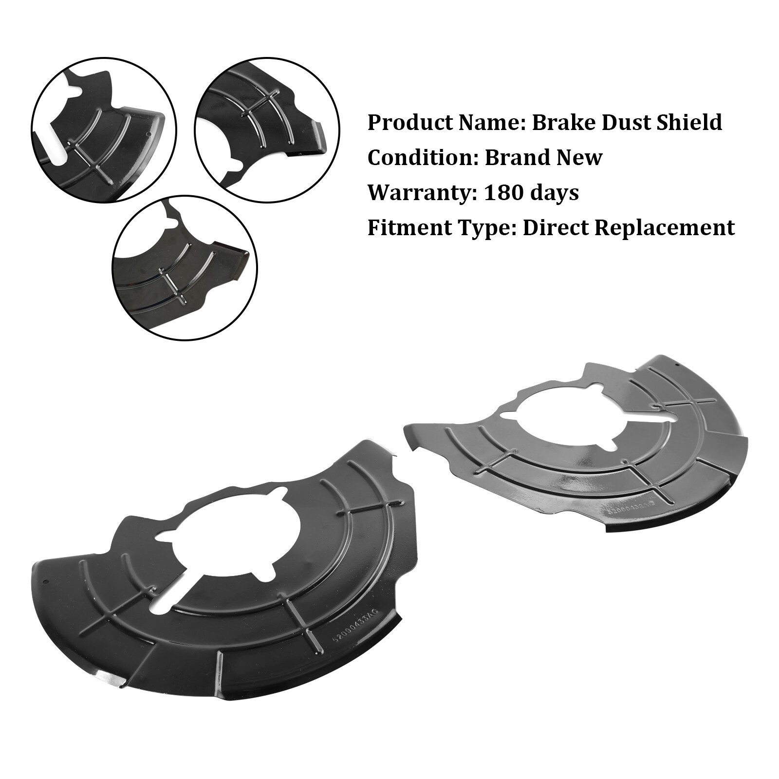 Right+Left Front Brake Dust Shield For Jeep Grand Cherokee Commander 2005-2010
