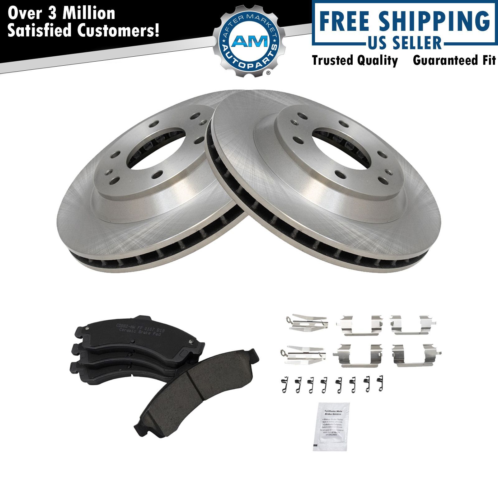 Front Premium Posi Ceramic Brake Pad & Rotor Kit for GM SUV Truck