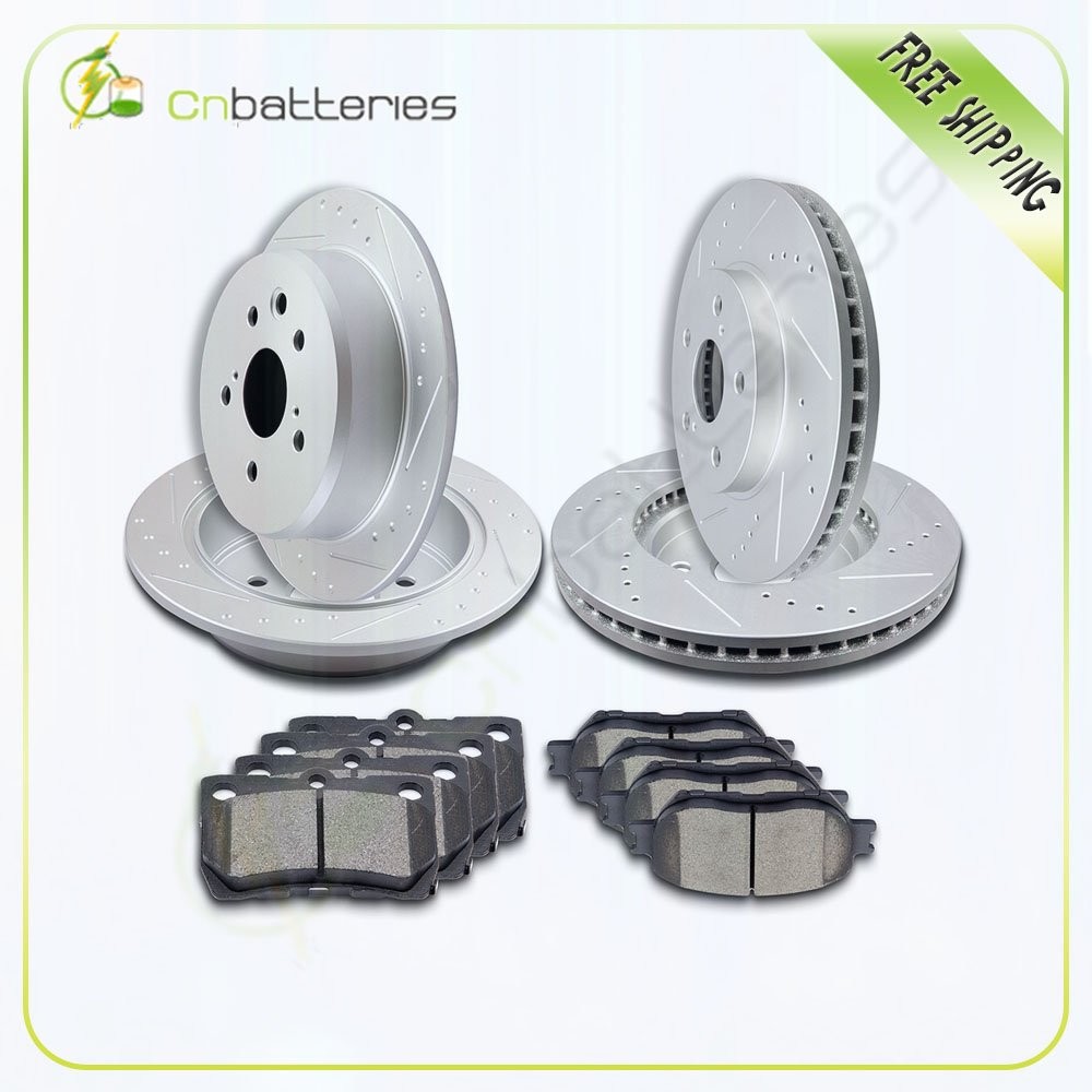 Front Rear Brake Rotors And Pads Kit Cearmic For 09-12 Lexus IS250