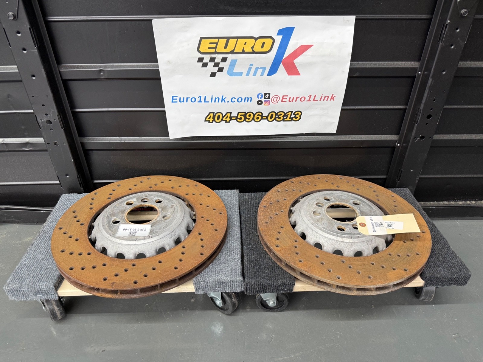 18-23 BMW F90 M5 F91 F92 F93 M8 Rear PAIR 380×28 Disc Brake Rotor OEM ±25.74mm