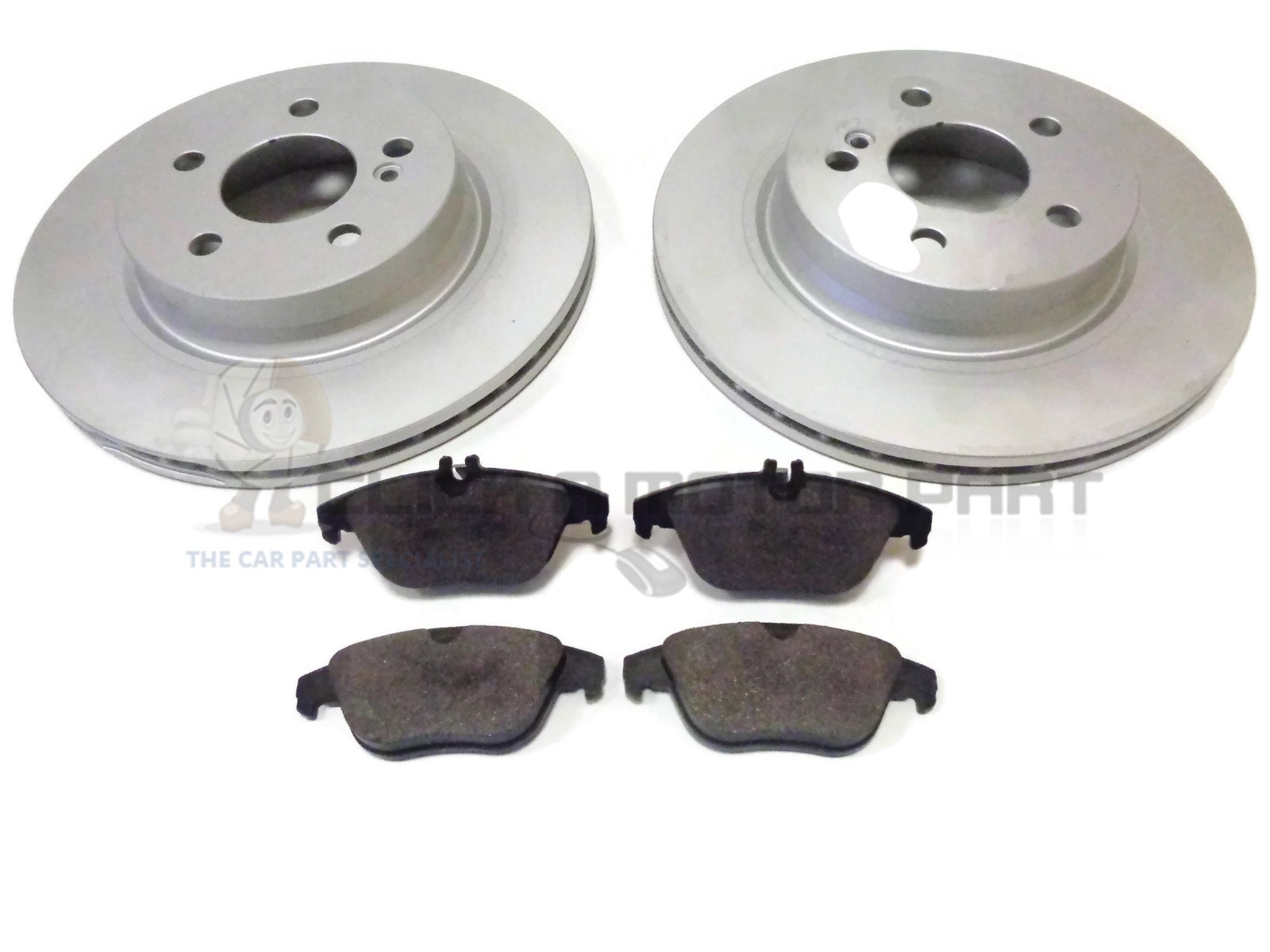 MERCEDES C320 C350 CDi S204 REAR 2 BRAKE DISCS AND PADS SET (VENTED DISCS TYPE)