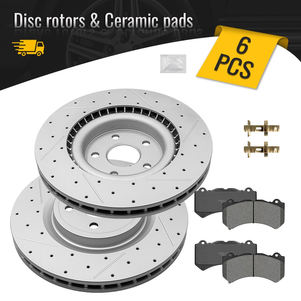 Front Disc Brake Disc Rotors Ceramic Pads for Dodge Durango Jeep Grand Cherokee