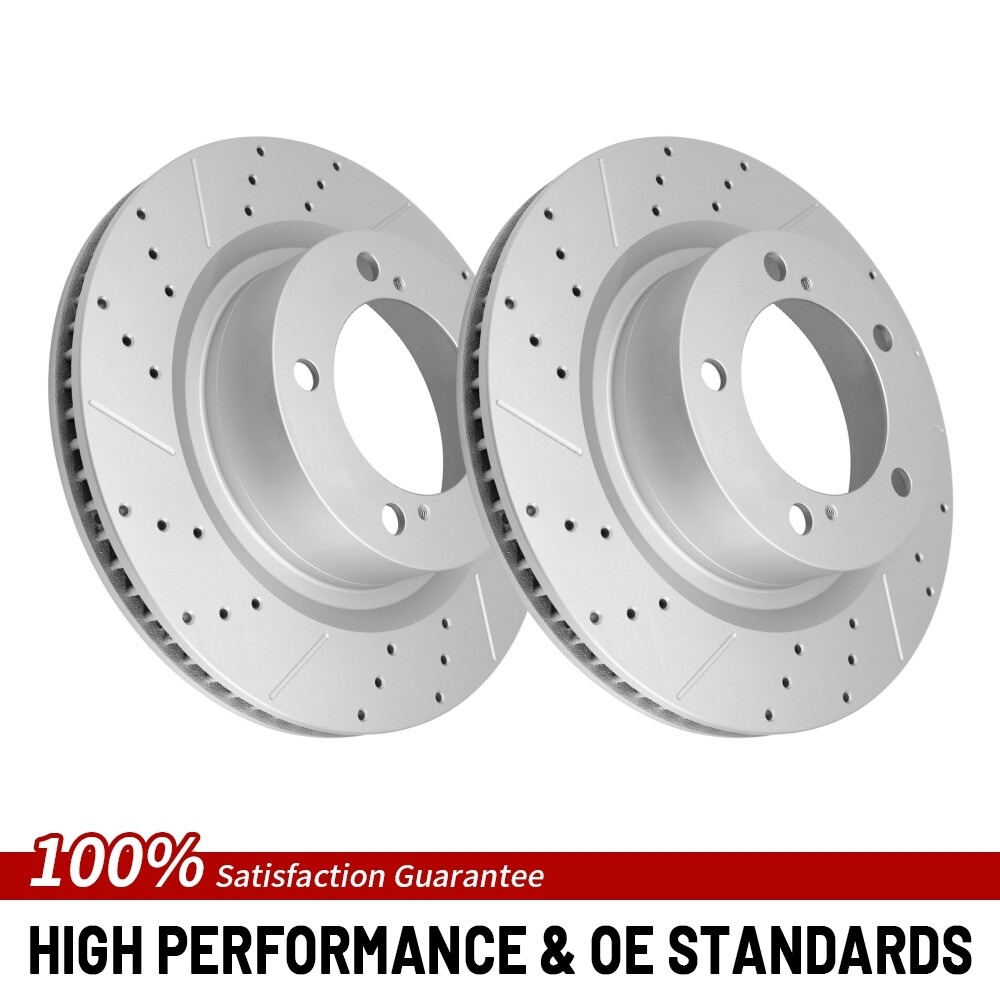 For Toyota Sequoia Tundra Land Cruiser Lexus Lx570 Front Drilled Brake Rotors
