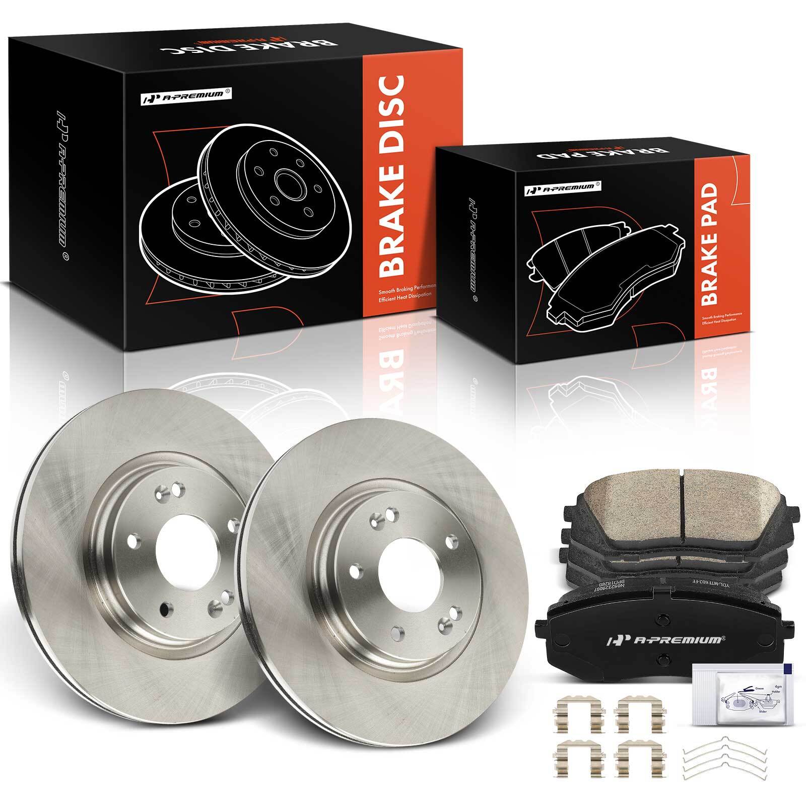 A-Premium Front Disc Brake Rotors & Ceramic Pads for Hyundai Sonata 2015-2019
