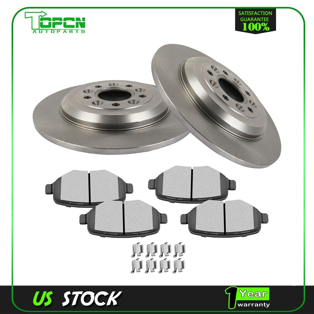 Rear Ceramic Pads And Brake Discs Rotors Fits 2011 2012 2013-2017 Ford Explorer