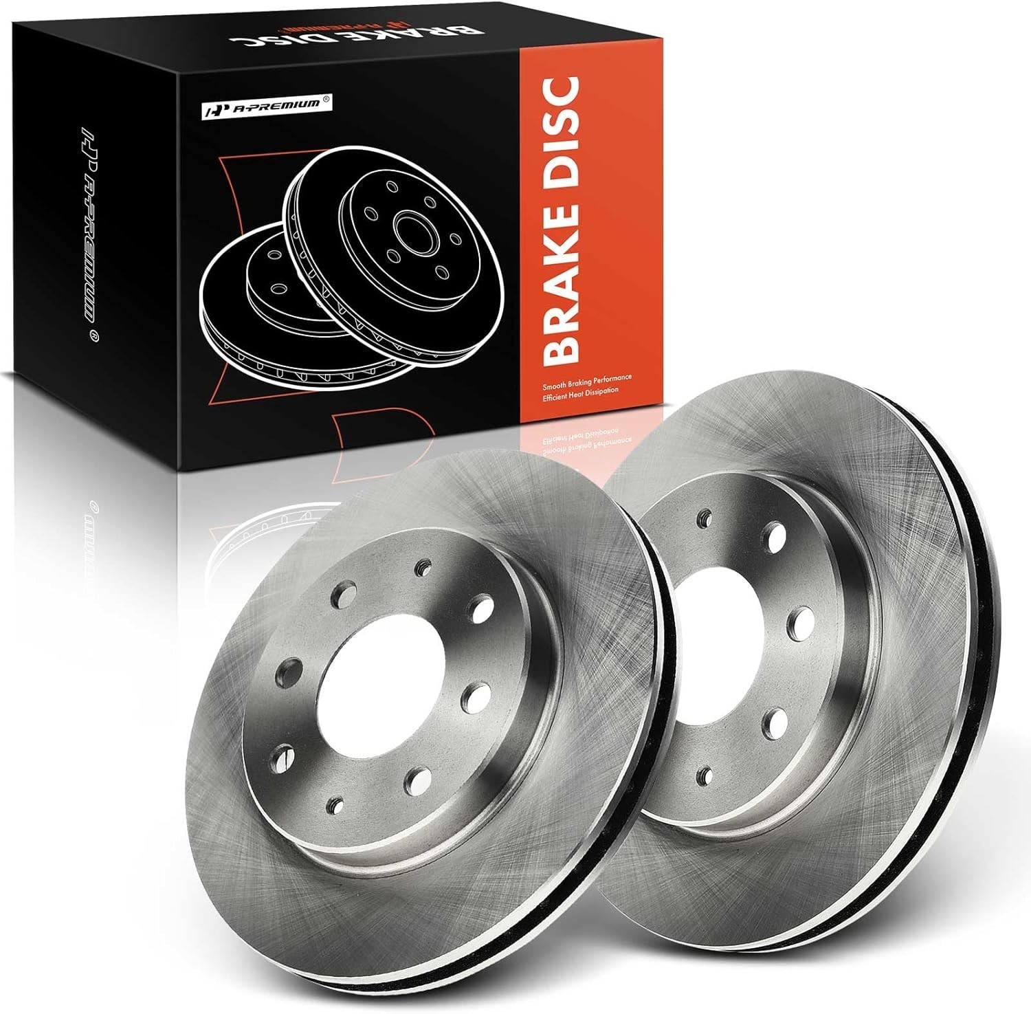 A-Premium 10.12 inch (257mm) Front Vented Disc Brake Rotors Compatible with 2002