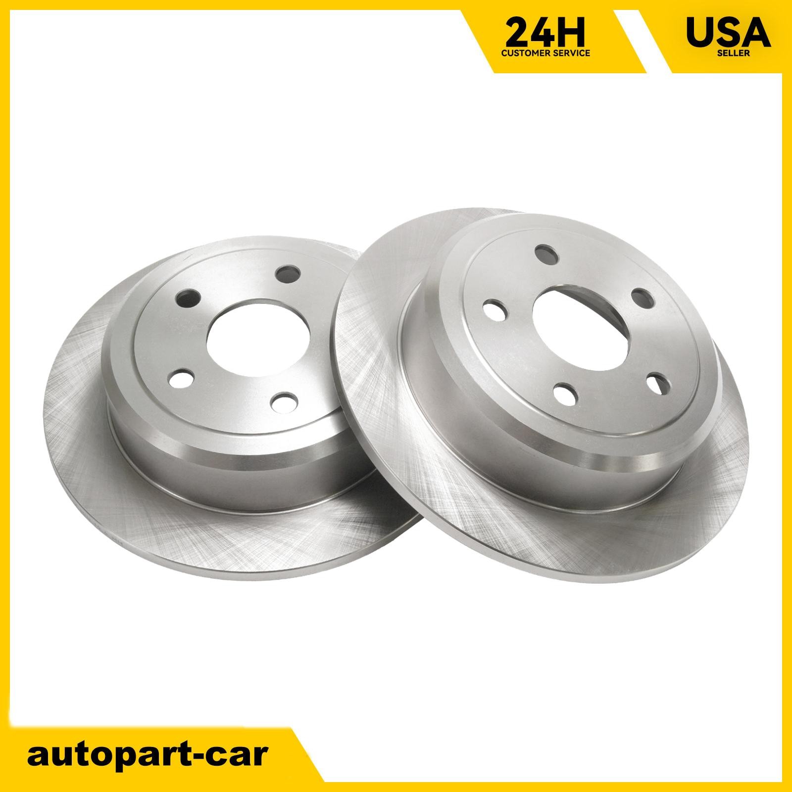 Solid Rear Brake Rotors Fit For 2007-2017 Jeep Wrangler 2018 Jeep Wrangler & JK