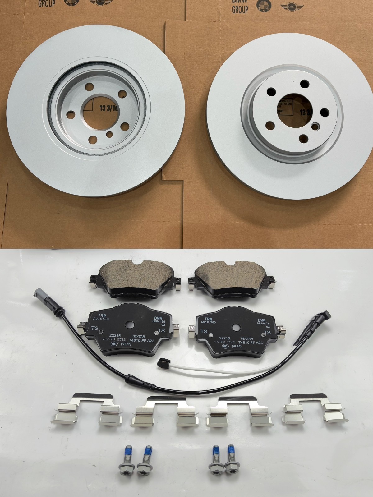 GEN For 2017-2022 BMW Mini Cooper 1.5L/2.0L Front Brake Rotor & Pads W/hardwares