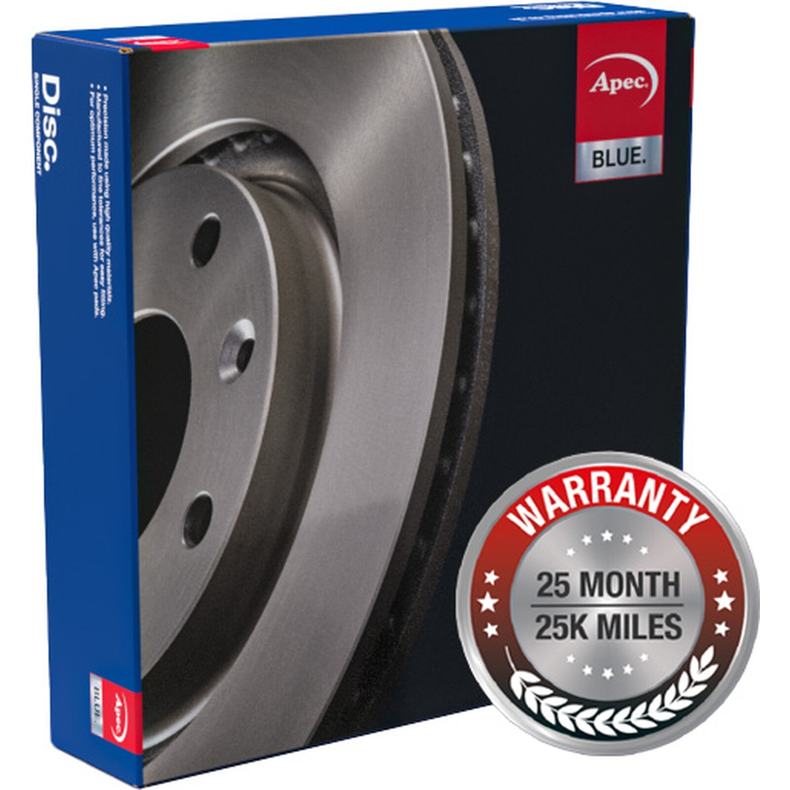 Apec Blue Brake Disc – Rear SDK6125 Fits Toyota Auris and Corolla – OE Spec.