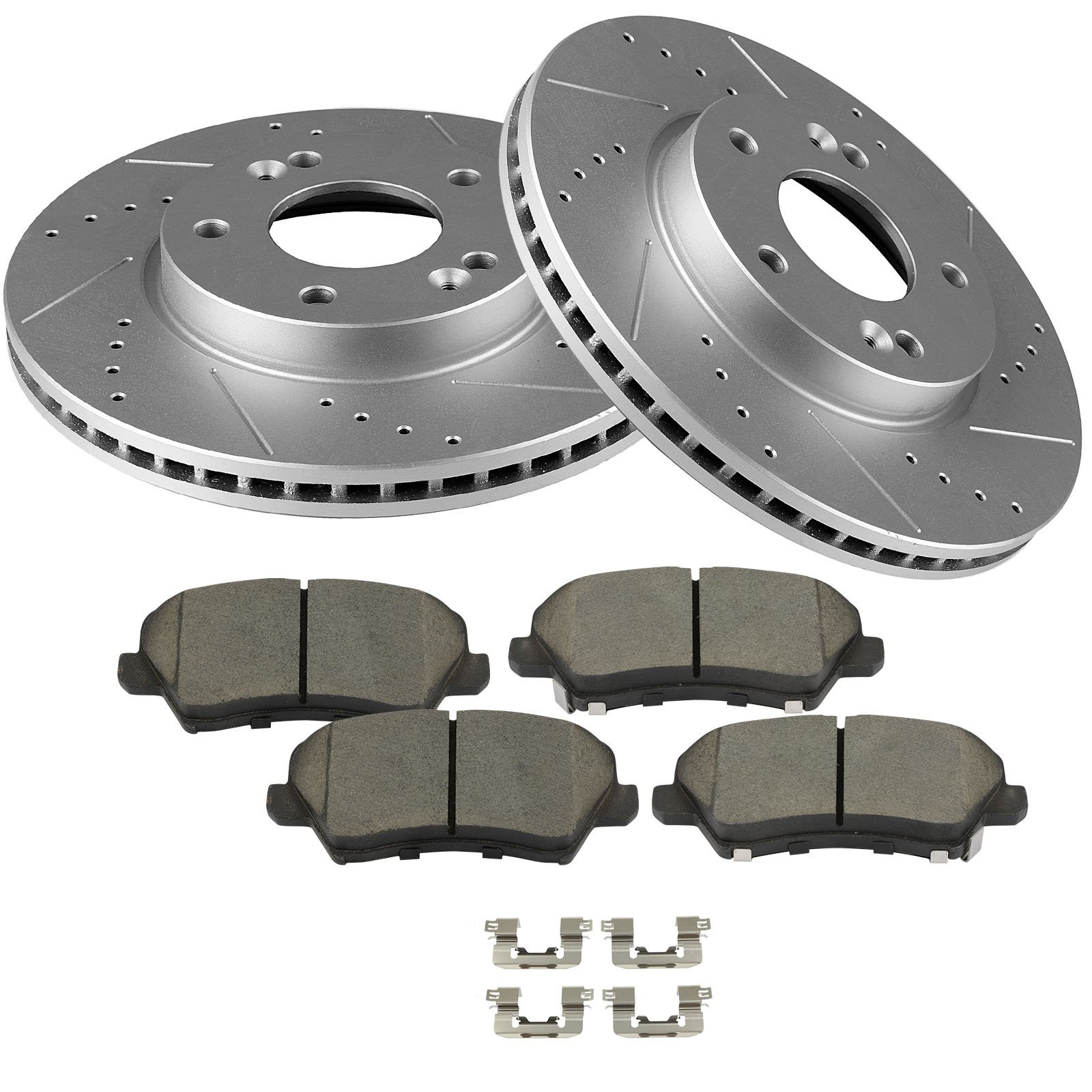 Front Brake Rotors & Ceramic Pads for Hyundai Elantra For Kia Forte5 2014-2018