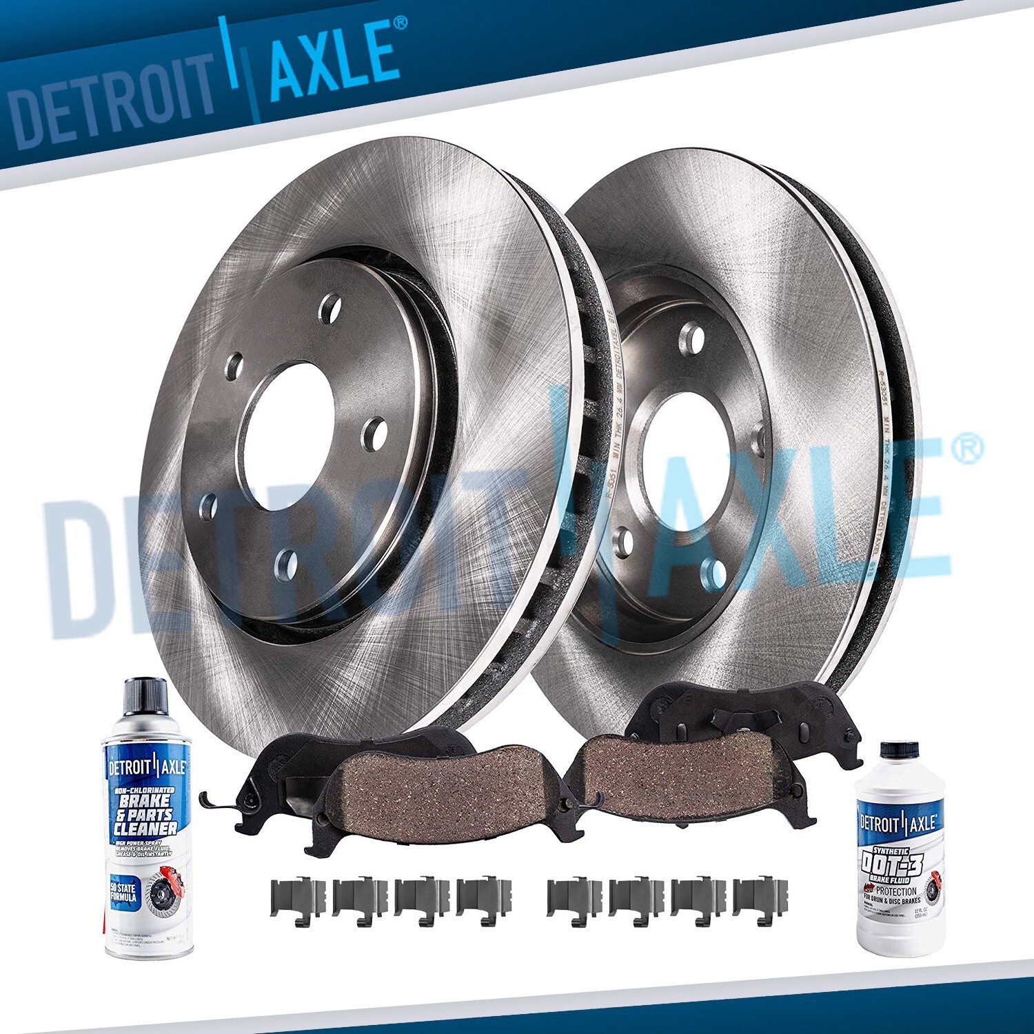 Front Disc Rotors + Ceramic Brake Pads Kit for Ford Explorer Taurus Flex MKS MKT