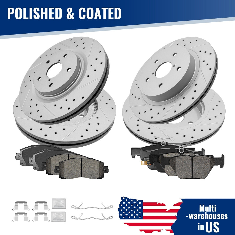 Front Rear Brake Rotors +Ceramic Pads Kit for Subaru Legacy Outback 2020 – 2022