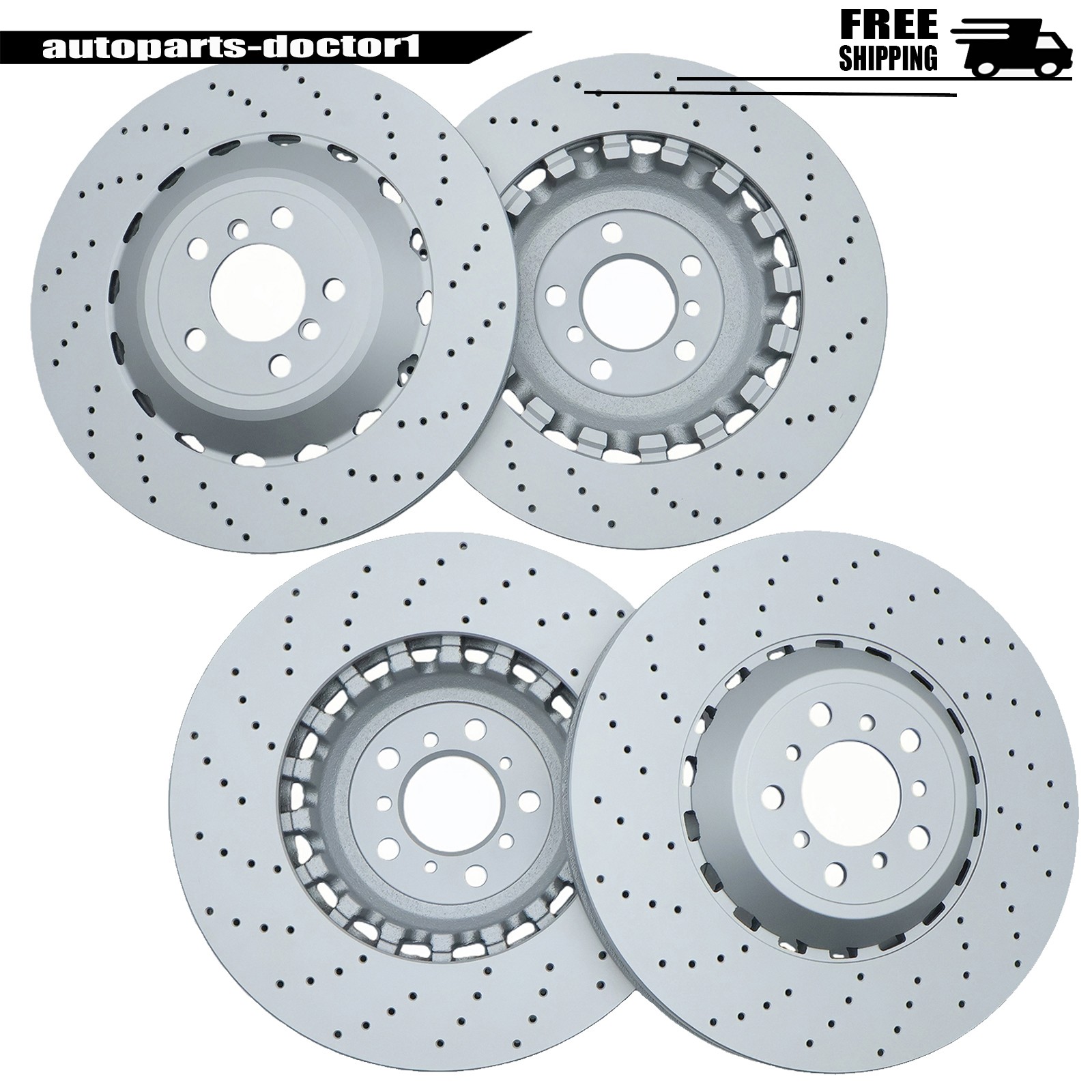 NEW Front & Rear Vented & Drilled Disc Brake Rotors For BMW F06 F10 F12 M5 M6 US
