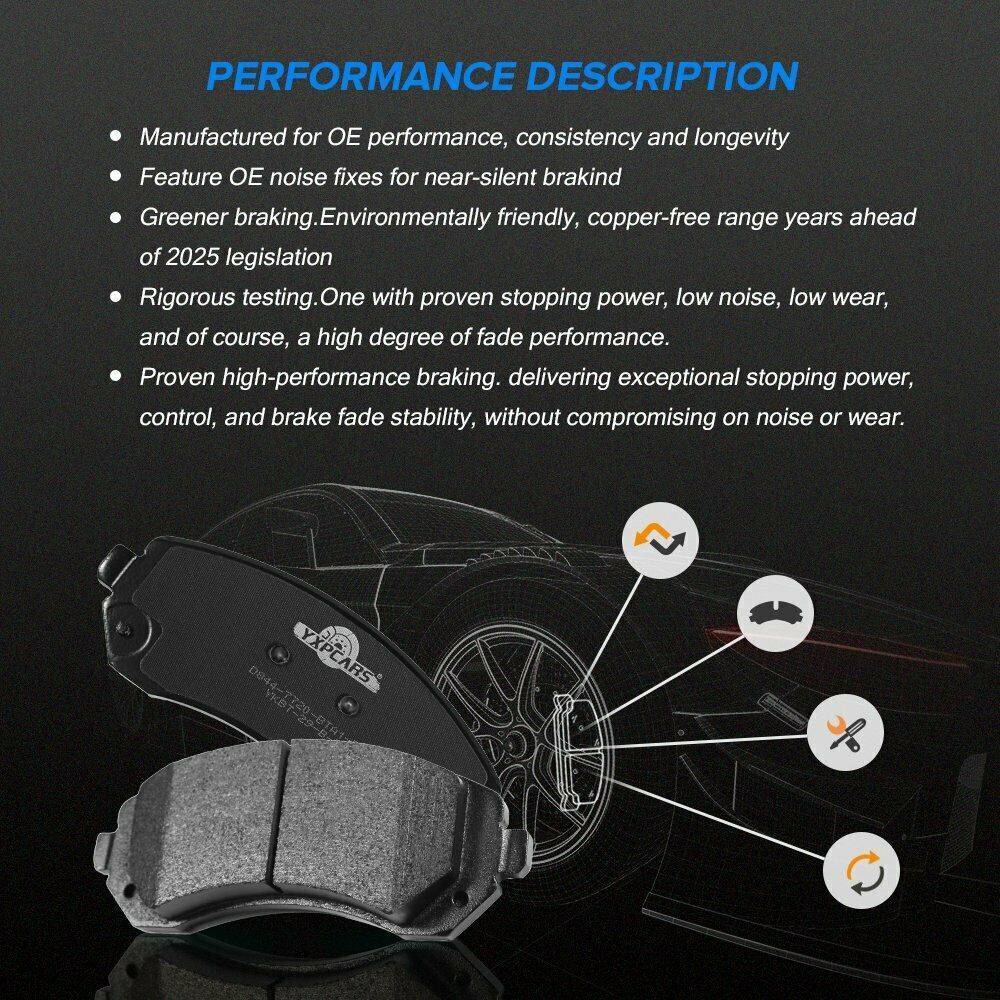 12.6″ Front Drilled Rotors + Brake Pads for Nissan 350Z 370Z Infiniti G35 G37