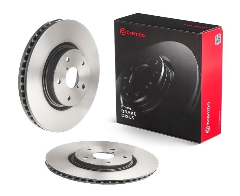 Brembo 09.D245.11 Prime UV Coated Vented Brake Rotors – Front Pair