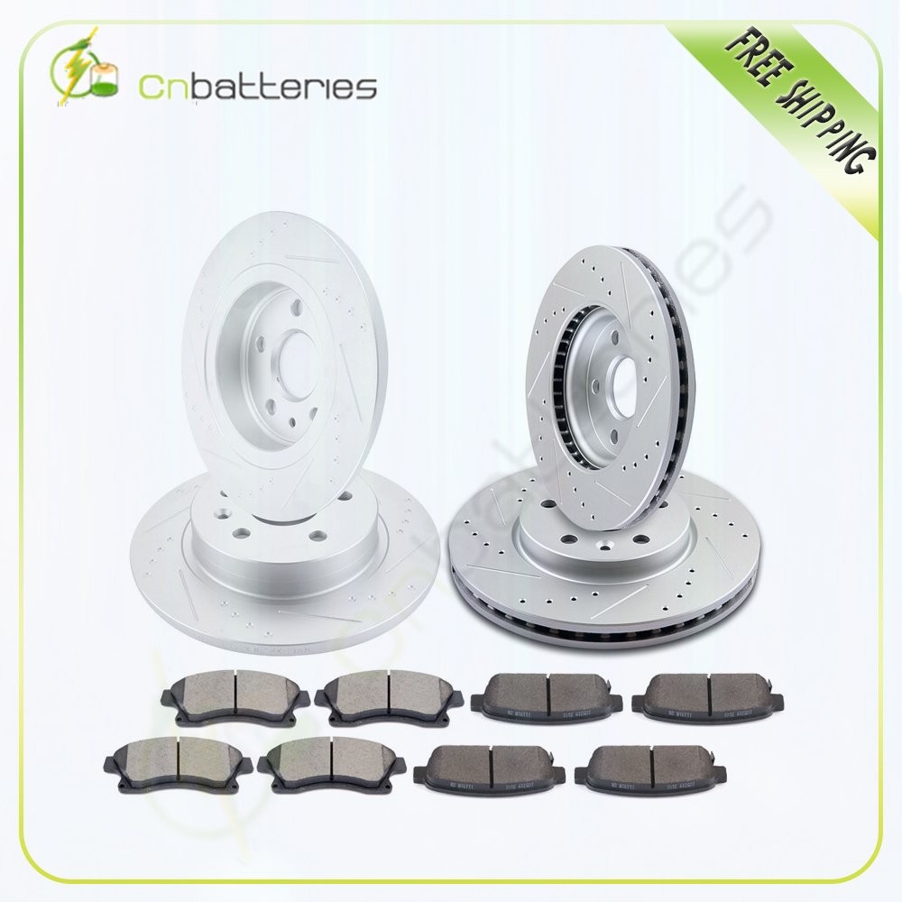 Front Rear Brake Rotors And Pads Kit Cearmic For Chevrolet Cruze 2011 – 2015