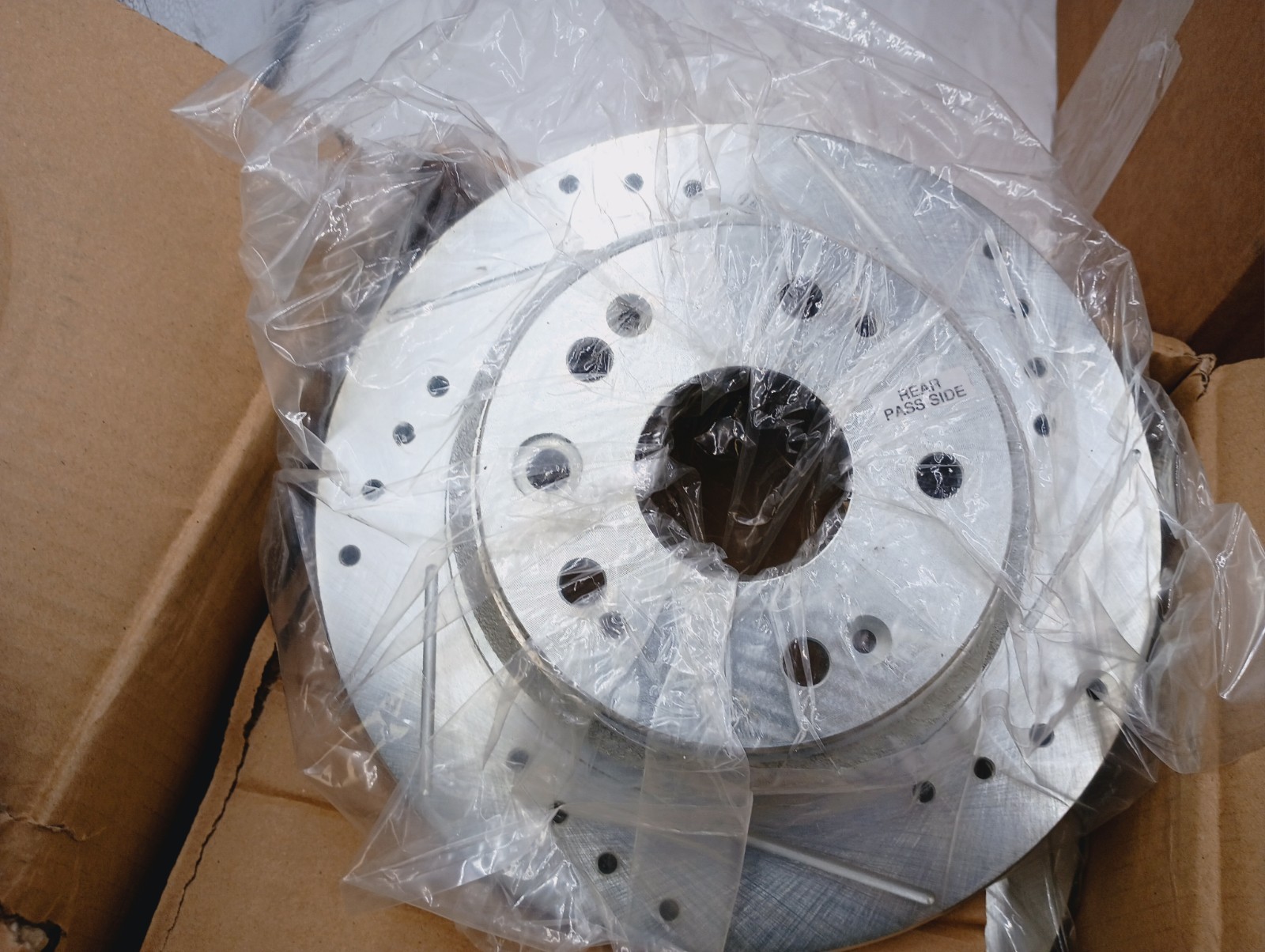 NEW POWERSTOP K4989 Z23 EVOLUTION SPORT DRILLED & SLOTTED REAR DISC BRAKE KIT