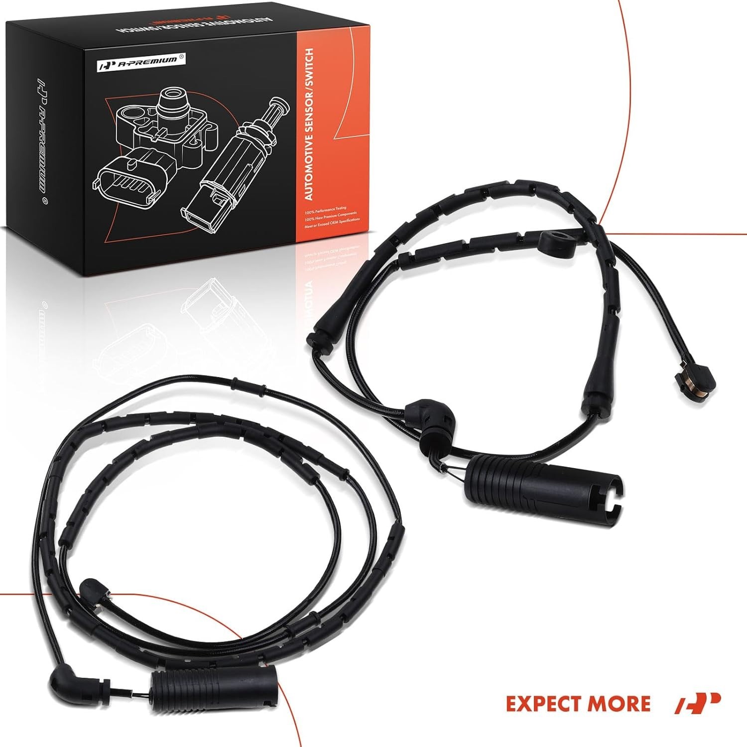 Front and Rear Disc Brake Pad Wear Sensors Compatible with BMW E46 Series