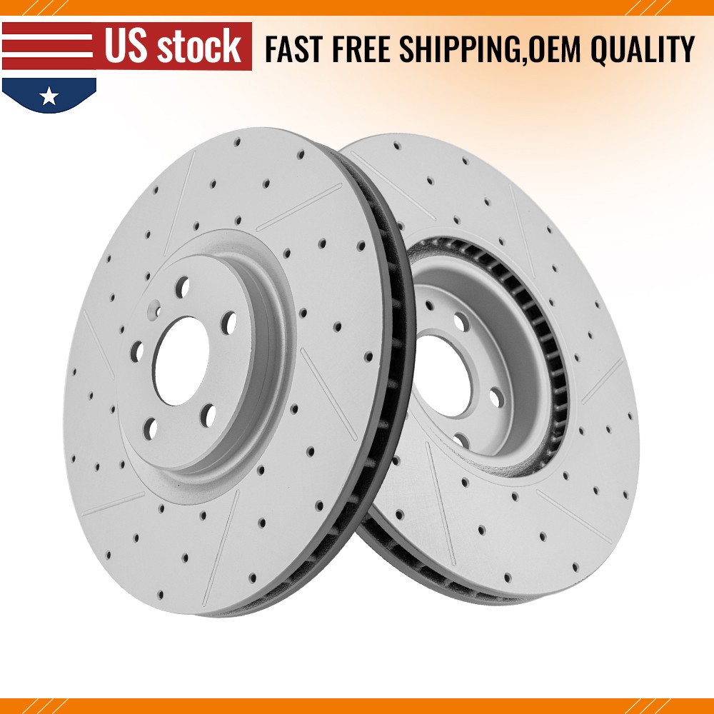 345mm Front Disc Brake Rotors Set for Volvo S60 S90 V60 V90 XC40 XC60 XC90