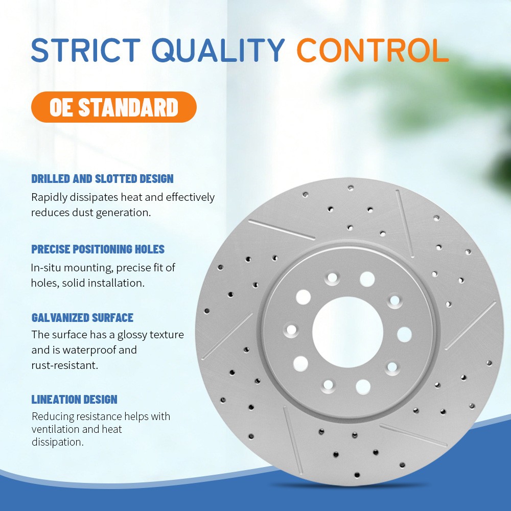 320mm Front 308mm Rear Drilled Disc Brake Rotors Kit For 2016 2017 INFINITI QX50