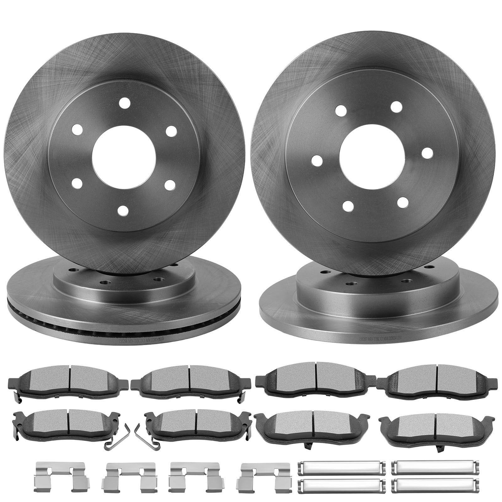 Front Rear Rotors Brake Pads for 2004 2005 Infiniti QX56 Nissan Armada Titan