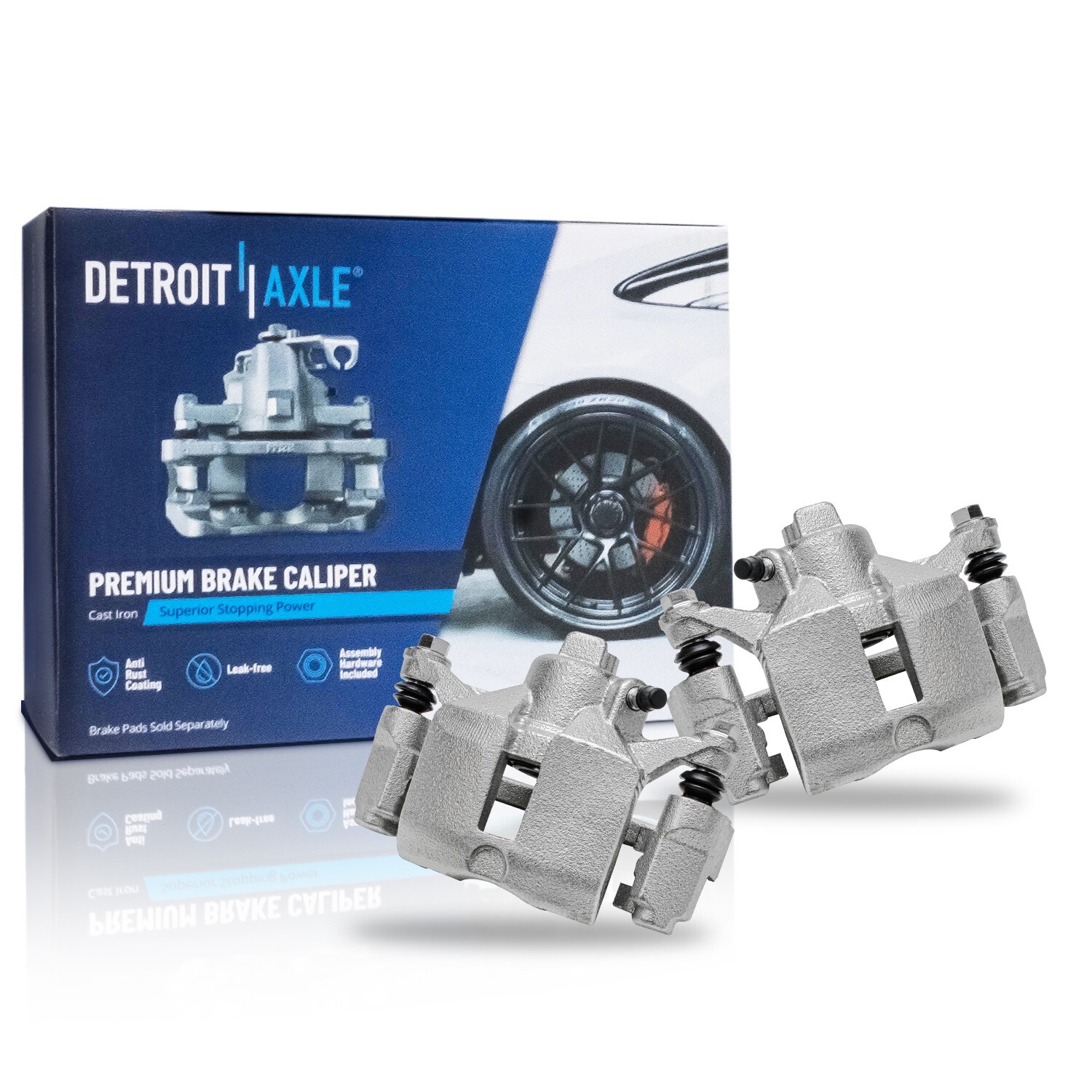 Rear Disc Rotors Calipers + Ceramic Brake Pads for Chevrolet Impala Monte Carlo