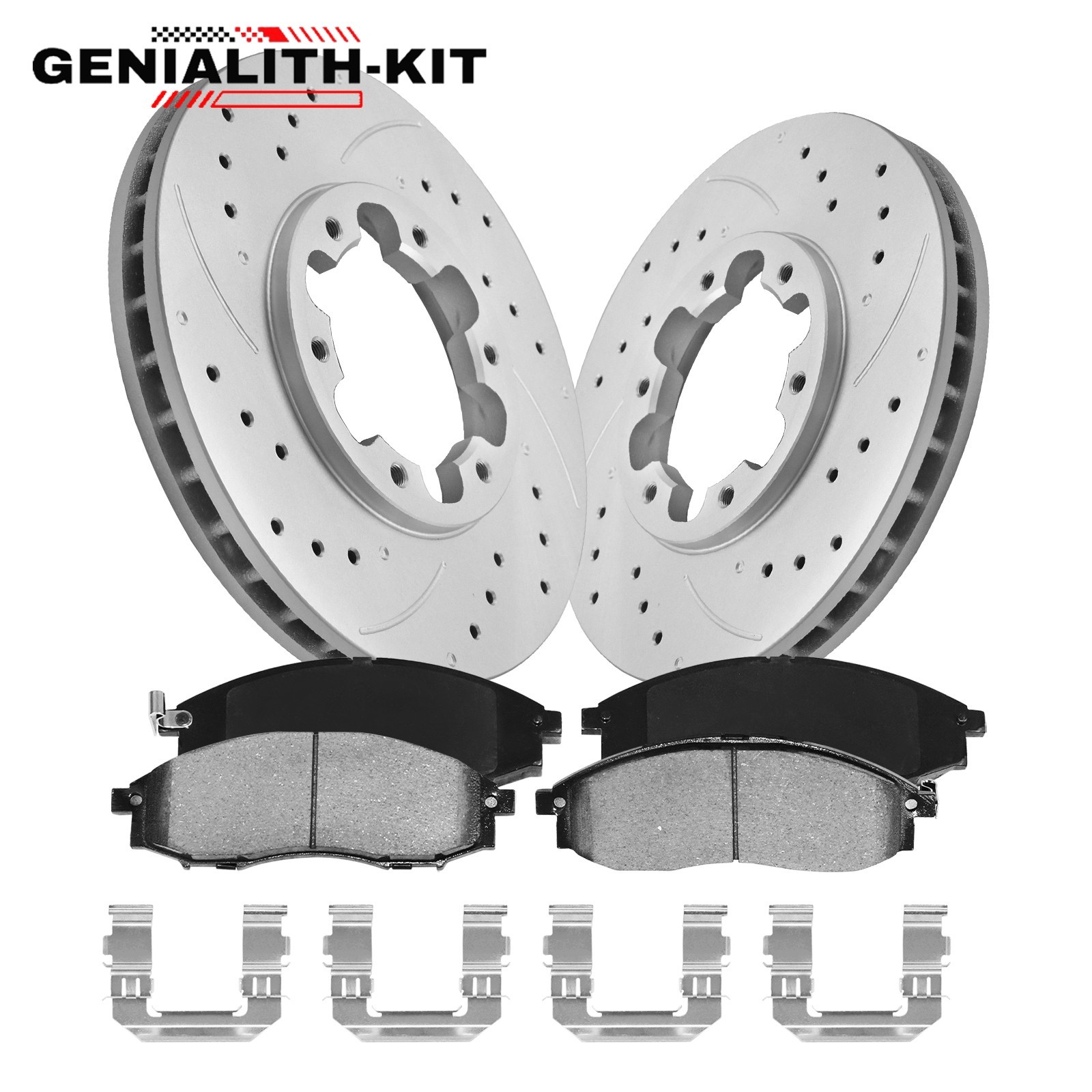 11.14 inch (283mm) Front Disc Brake Rotors Brake Pads for Nissan Xterra Frontier