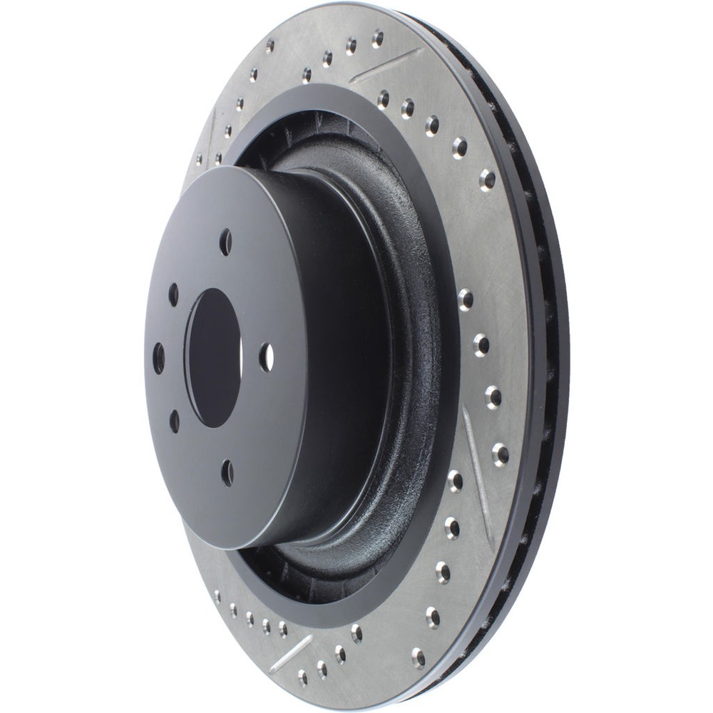StopTech 127.42101R Rear Right Drilled Brake Rotor for 2008-13 G37 / 09-19 370Z