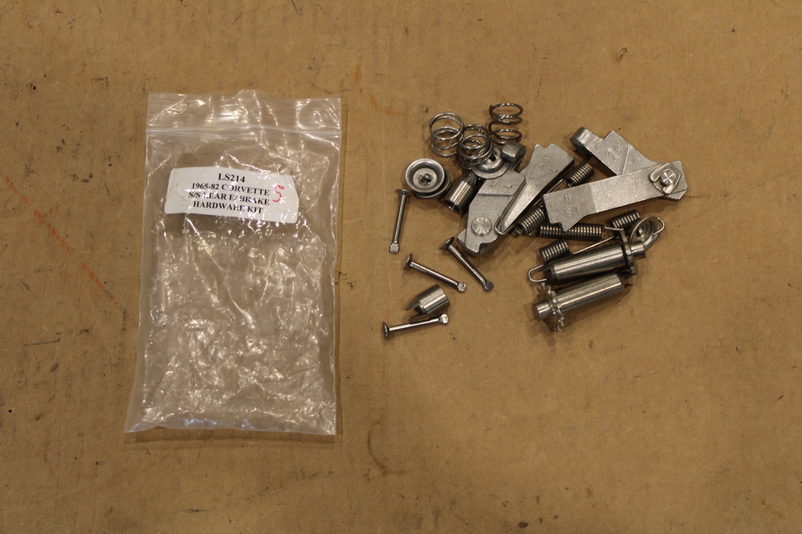 1965-1982 Corvette Parking Brake Shoe Stainless Steel Hardware Car Kit LH & RH