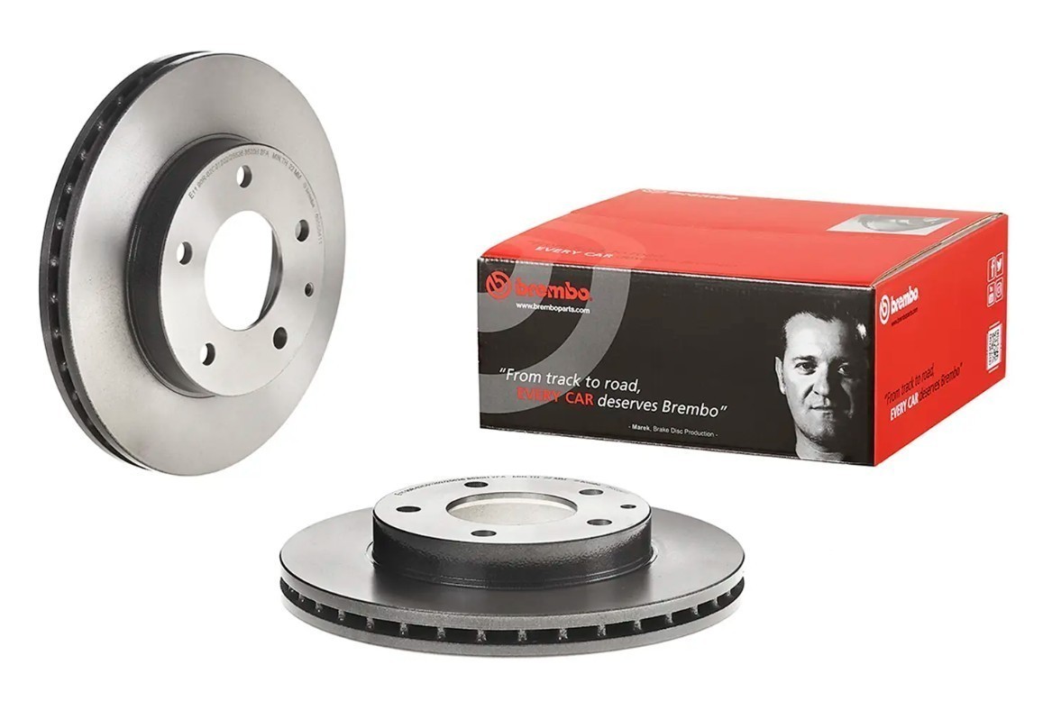 Brembo 09.5584.11 Prime UV Coated Vented Brake Rotors – Front Pair