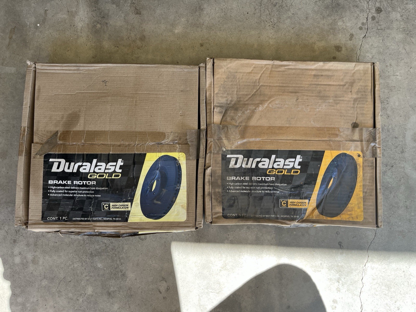 Pair of 2 Duralast Gold 31375DG Brake Rotors New Open Box NOS Verified Unused