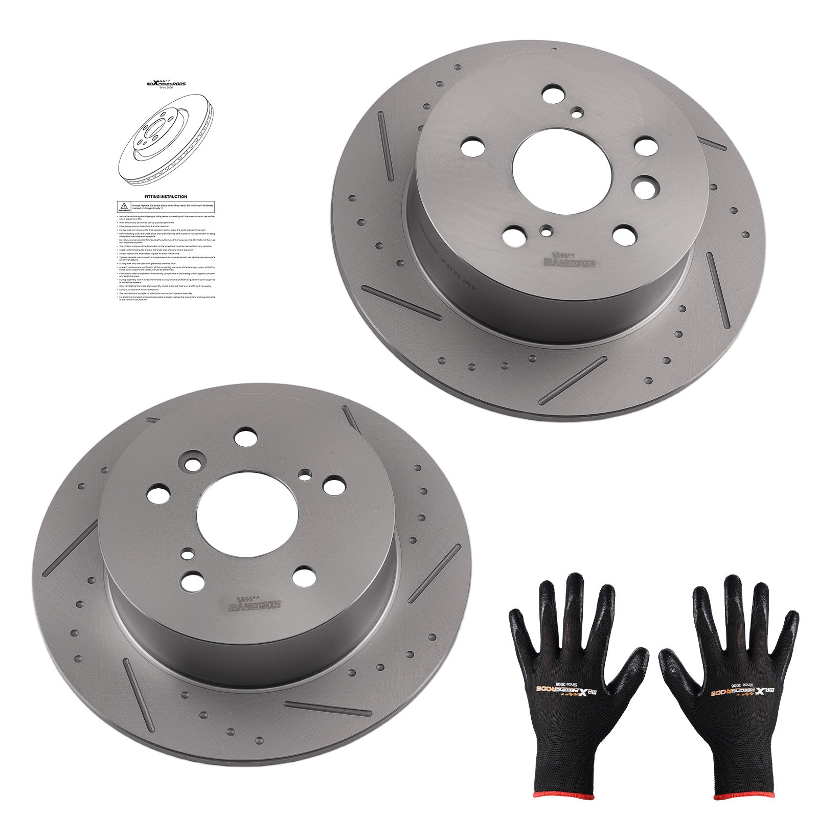 Rear Disc Brake Rotors Set for Toyota Avalon 2008-2012 Camry 2007-2011 S-31433