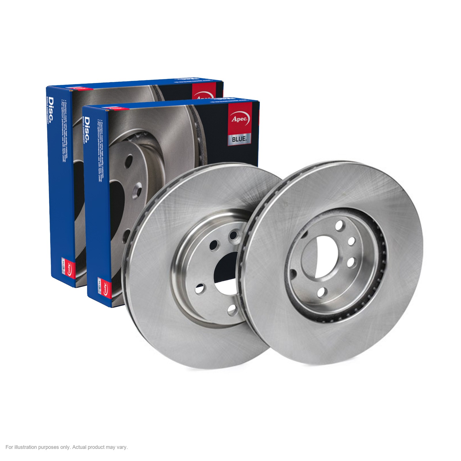 2x APEC Front Brake Discs For VOLVO V60 I (155) T5 2013-18 157kW/214HP/1984cc