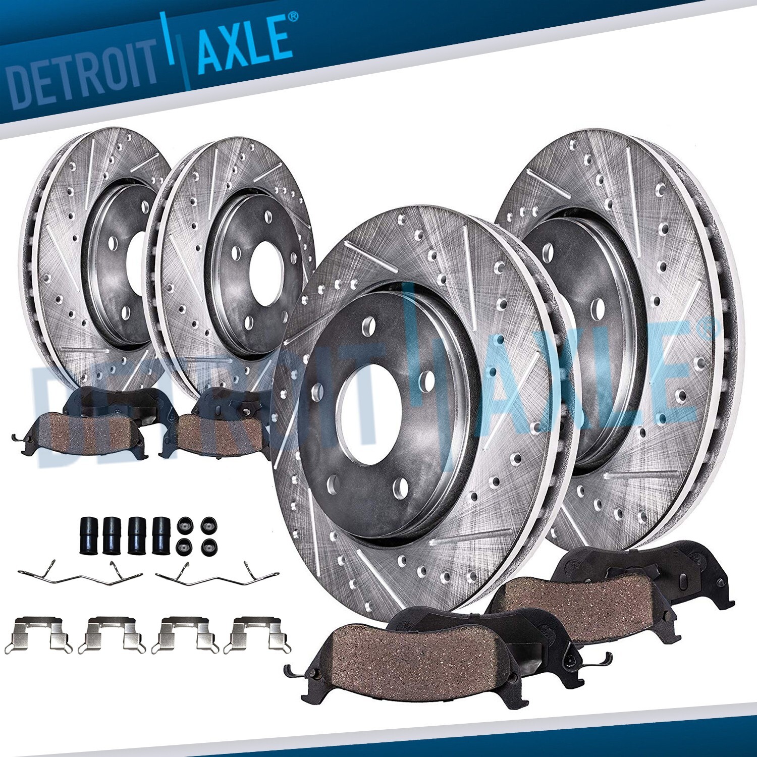 8pc Front Rear Drilled Brake Rotors Brake Pads Kit for 2019-2021 Subaru Forester