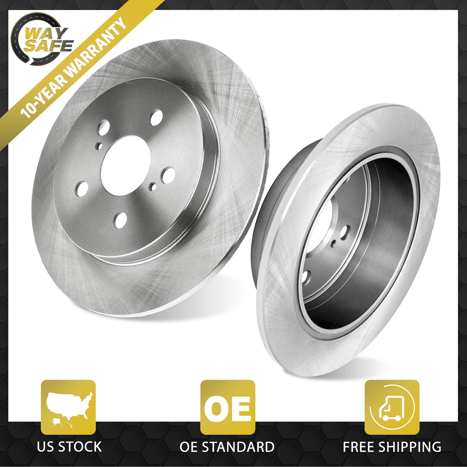 10.20 in Rear Brake Rotors for Corolla Matrix Prius Prime AWD-E Vibe CT200H