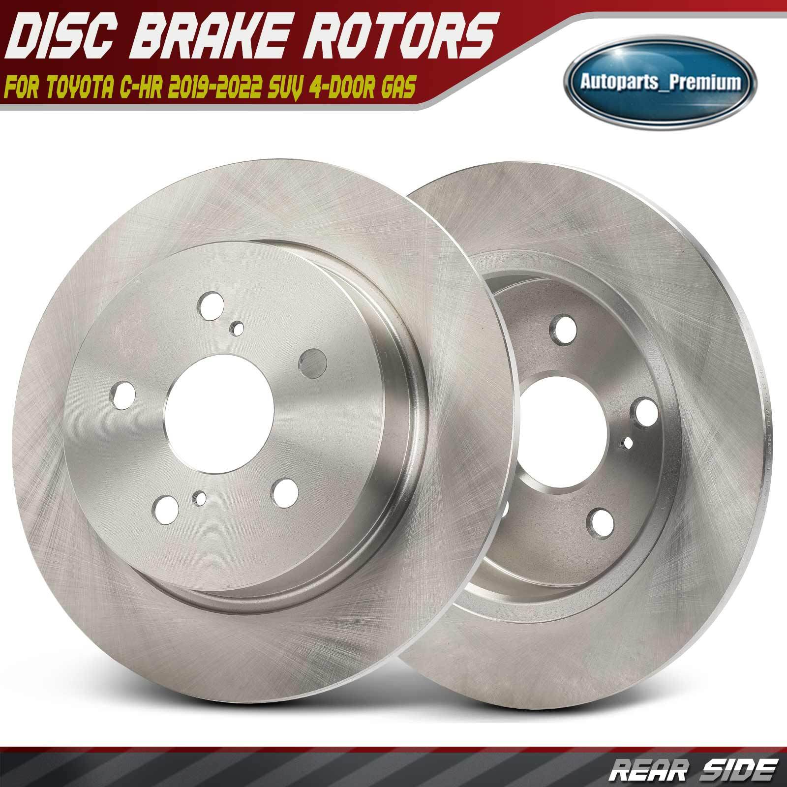 2x Rear LH & RH Side Disc Brake Rotors for Toyota C-HR 2019-2022 SUV 4-Door GAS