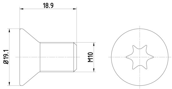 Textar TPM0010 Bolt, brake disc for Land Rover, Mini