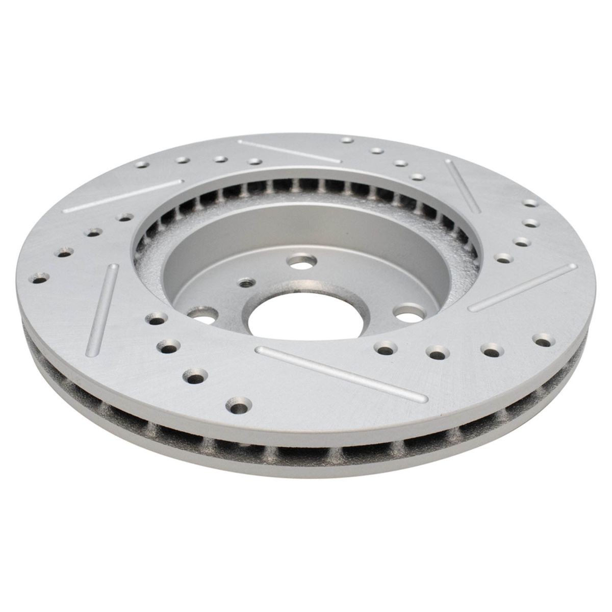 Performance Drilled Slotted Coated Brake Rotor & Ceramic Pad Front Set
