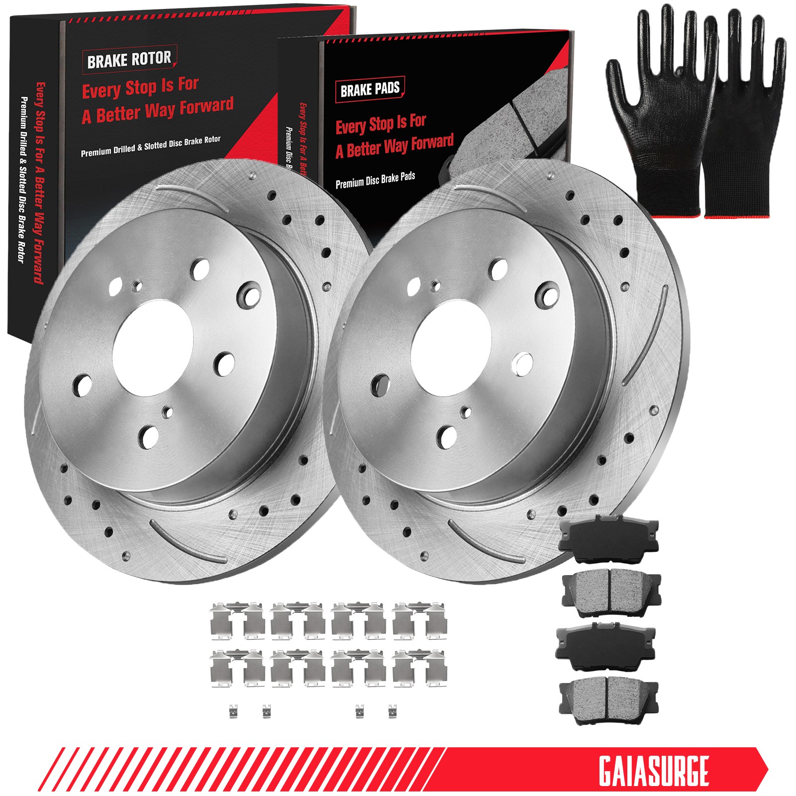 11.1in Rear Brake Rotors Ceramic Brake Pads Kit for Toyota RAV4 2011 2.5L/3.5L