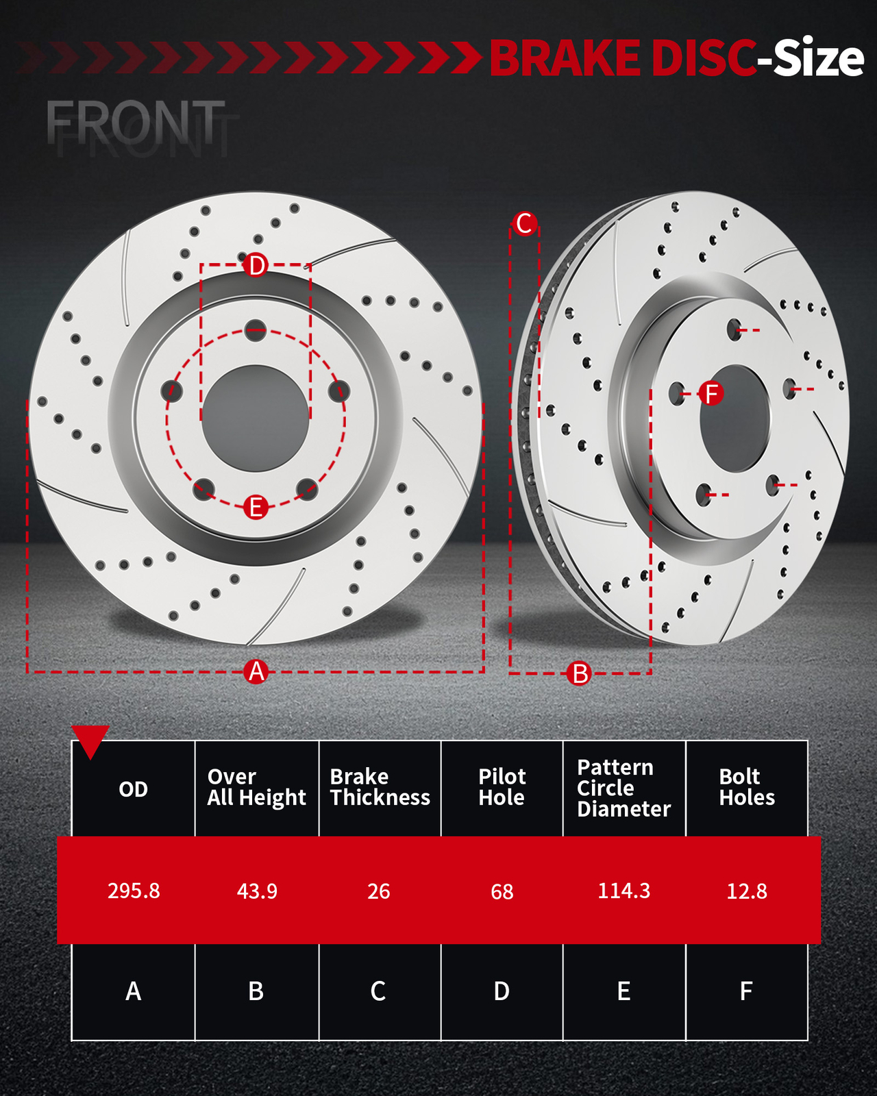 Front Drilled Rotors Disc Ceramic Brake Pads Fot 2014-2017 Nissan Rogue Brakes