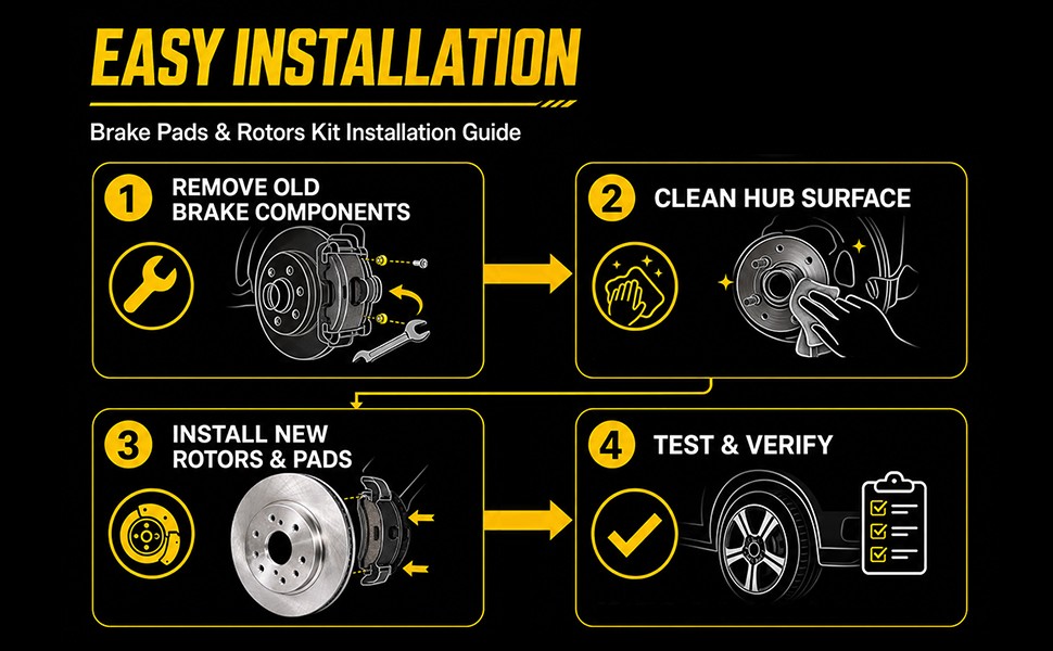 Front Drilled and Slotted Rotor+Ceramic Brake Pad for Hyundai Elantra Kia Forte