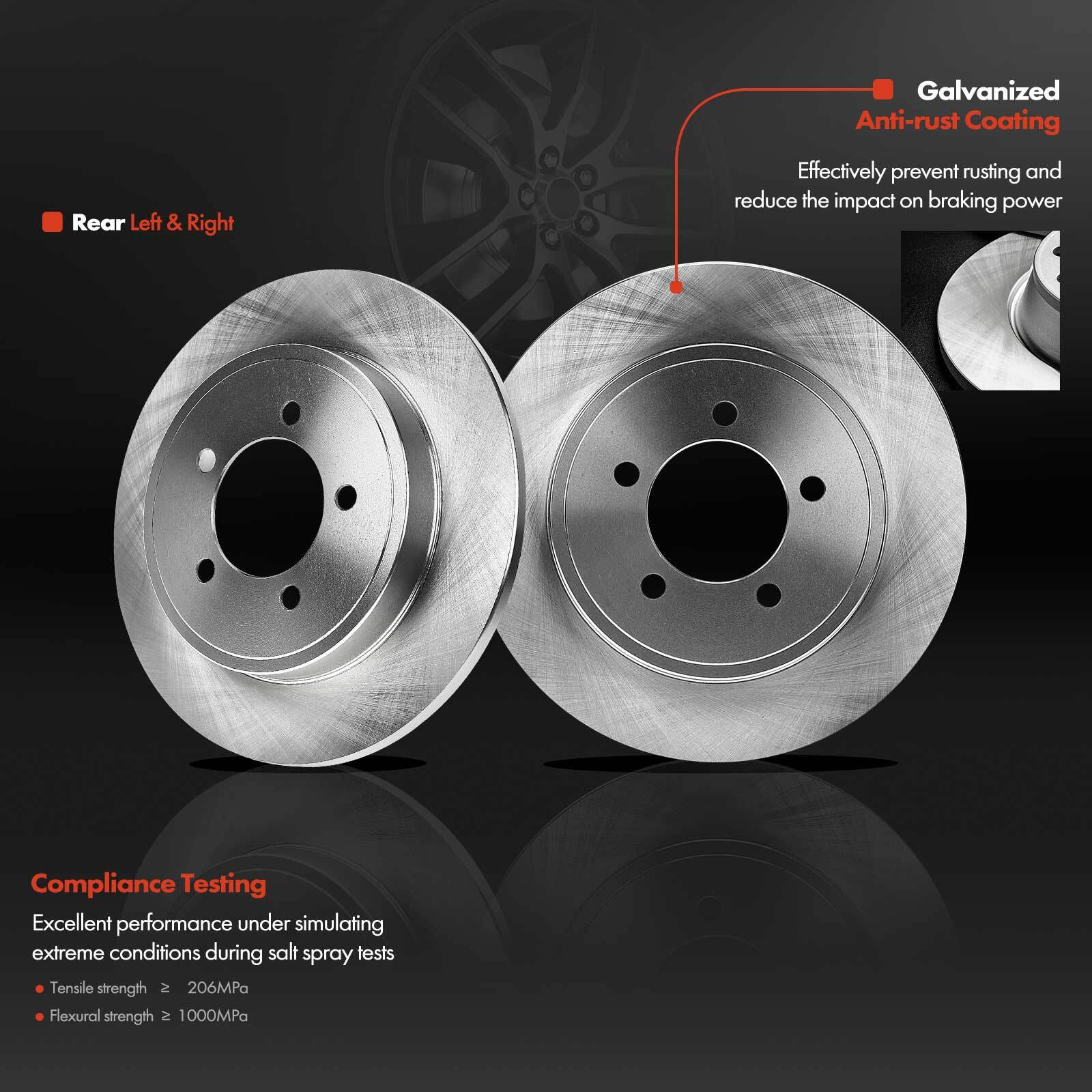 Rear Brake Rotor & Ceramic Pads + Caliper for Ford Explorer Mercury 02-05 301mm
