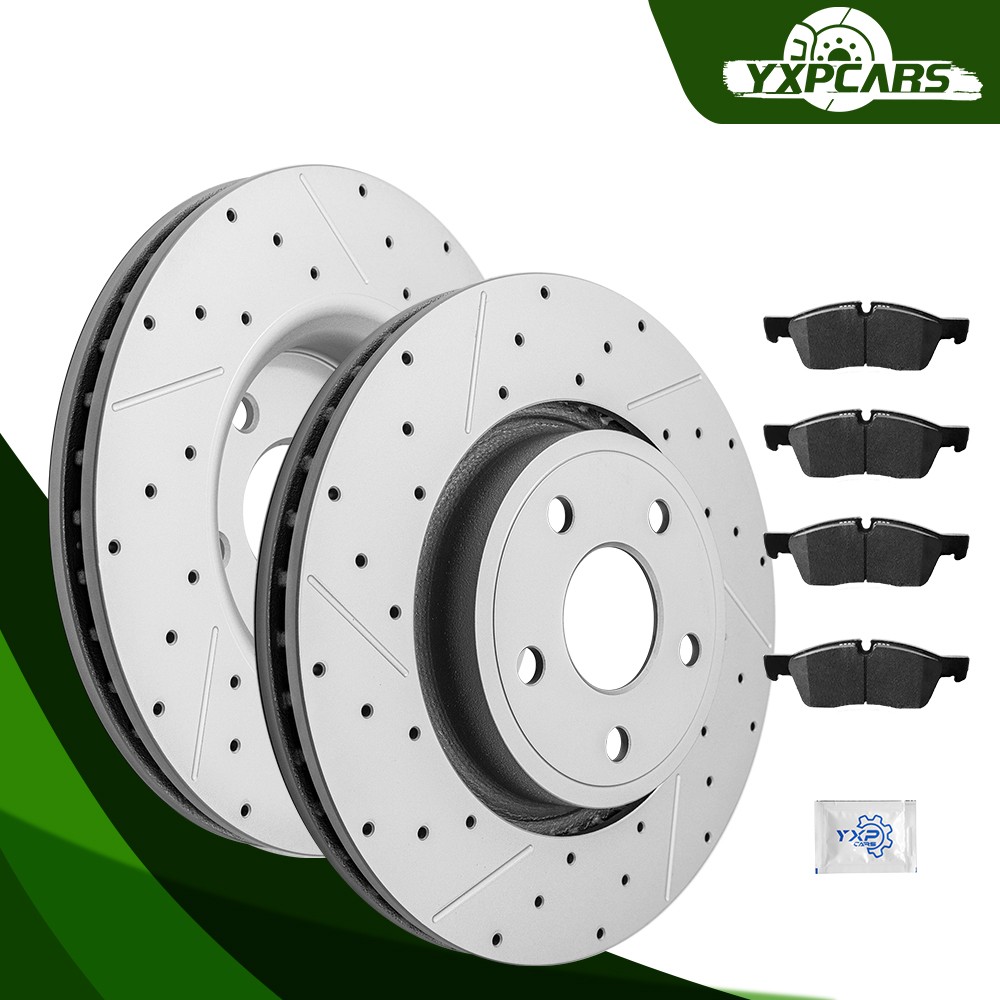 13.78″ (350mm) Front Disc Rotors Ceramic Brake Pads for 2011- 2020 Dodge Durango