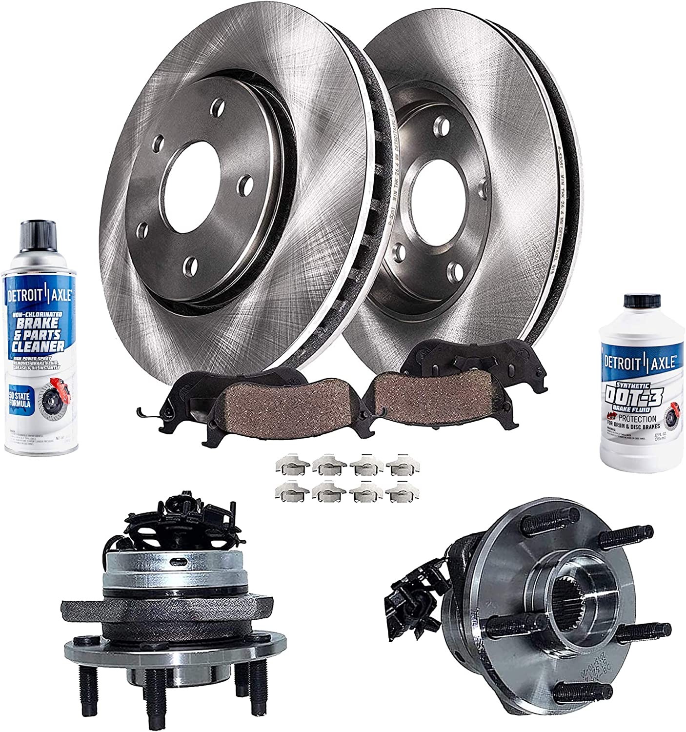 Front Brake Pads Rotors Wheel Hubs for 2005-2012 Pontiac G6