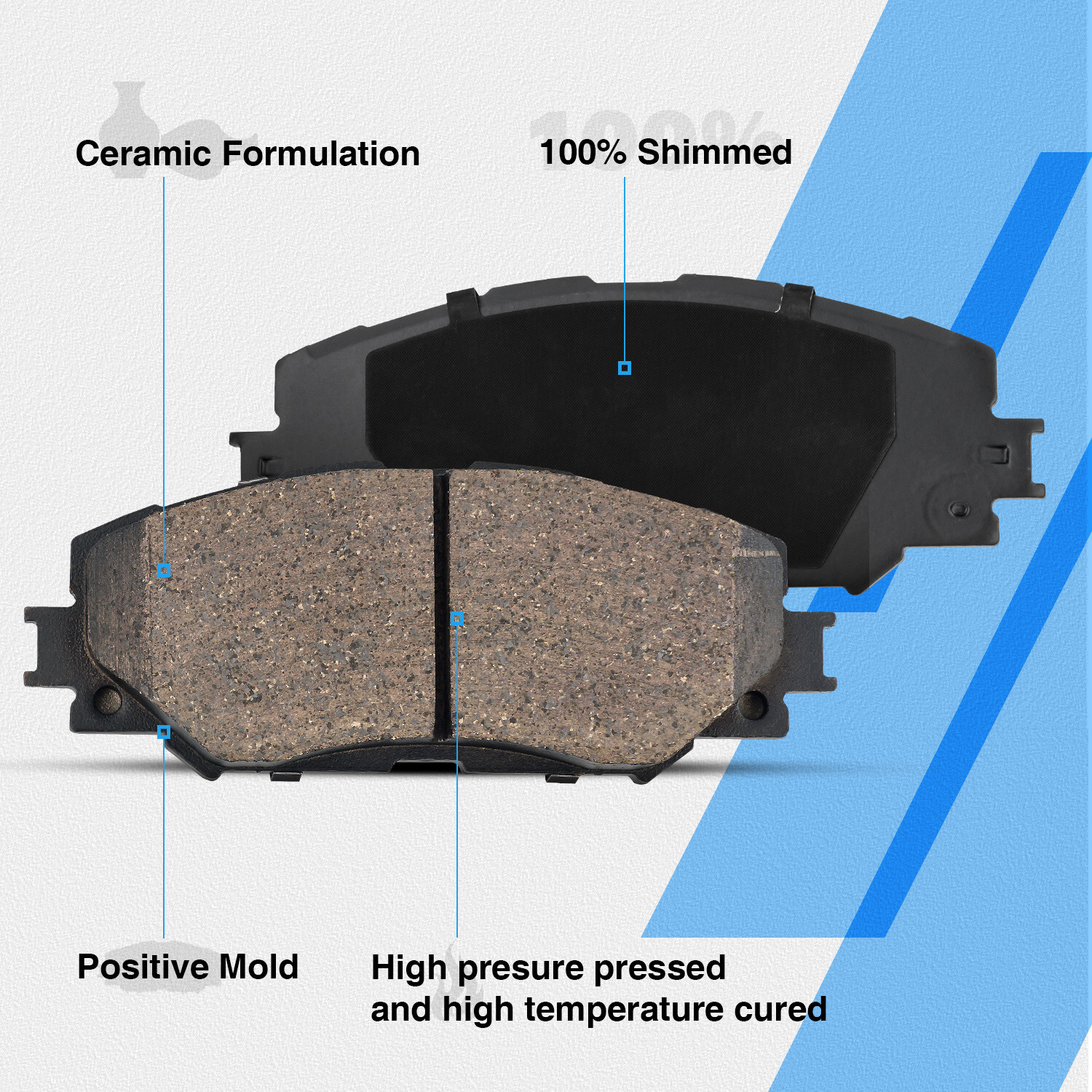Front Drilled Brake Rotors Ceramic Brake Pads Kit for Scion tC 2005-2010