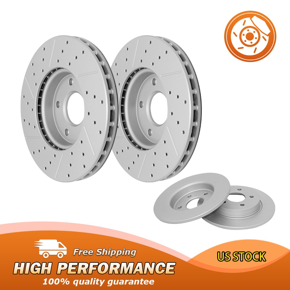 Front & Rear Disc Brake Rotors set of 4 For 2012 2013 2014 – 2018 Ford Focus